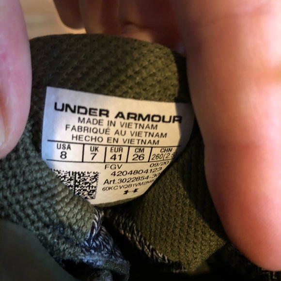 Under Armour UA Valsetz RTS 1.5 5" Boots Men’s 8 Green 3022854-300 Waterproof - Picture 4 of 5